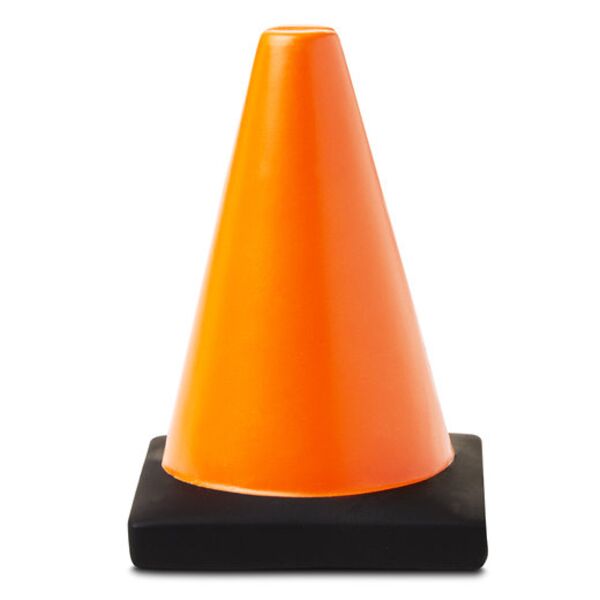 Construction Traffic Cone Shape Stress Ball Thumbnail