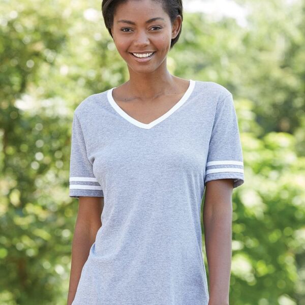 Women&#39;s Varsity Triblend V-Neck T-Shirt Thumbnail