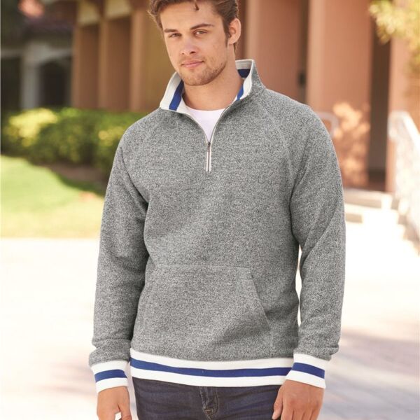 Men&#39;s Peppered Fleece Quarter-Zip Sweatshirt Thumbnail
