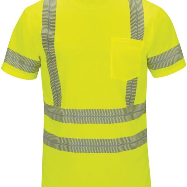 Men&#39;s Tall High Visibility Short Sleeve T-Shirt Thumbnail
