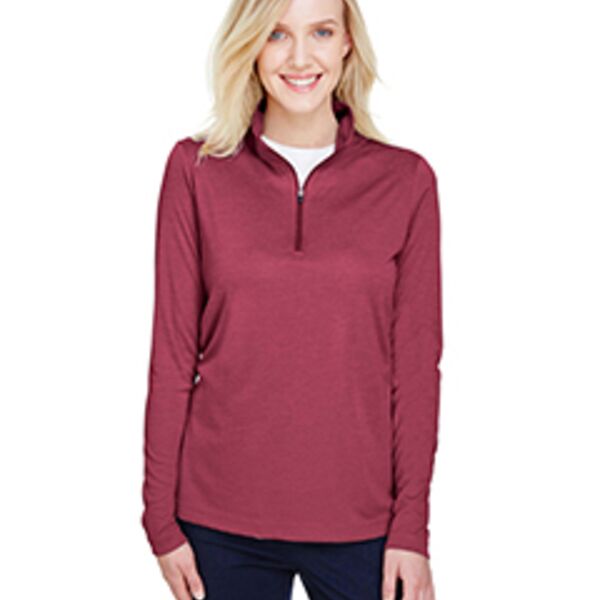 Ladies&#39; Zone Sonic Heather Performance Quarter-Zip Thumbnail