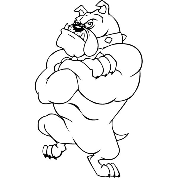 bulldog standing on ball Thumbnail